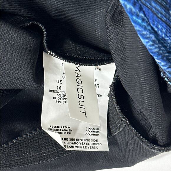 MagicSuit Women's Blue Jean Parker Swimdress One-Piece Sz 16 #6009512 Slimming - Picture 13 of 15